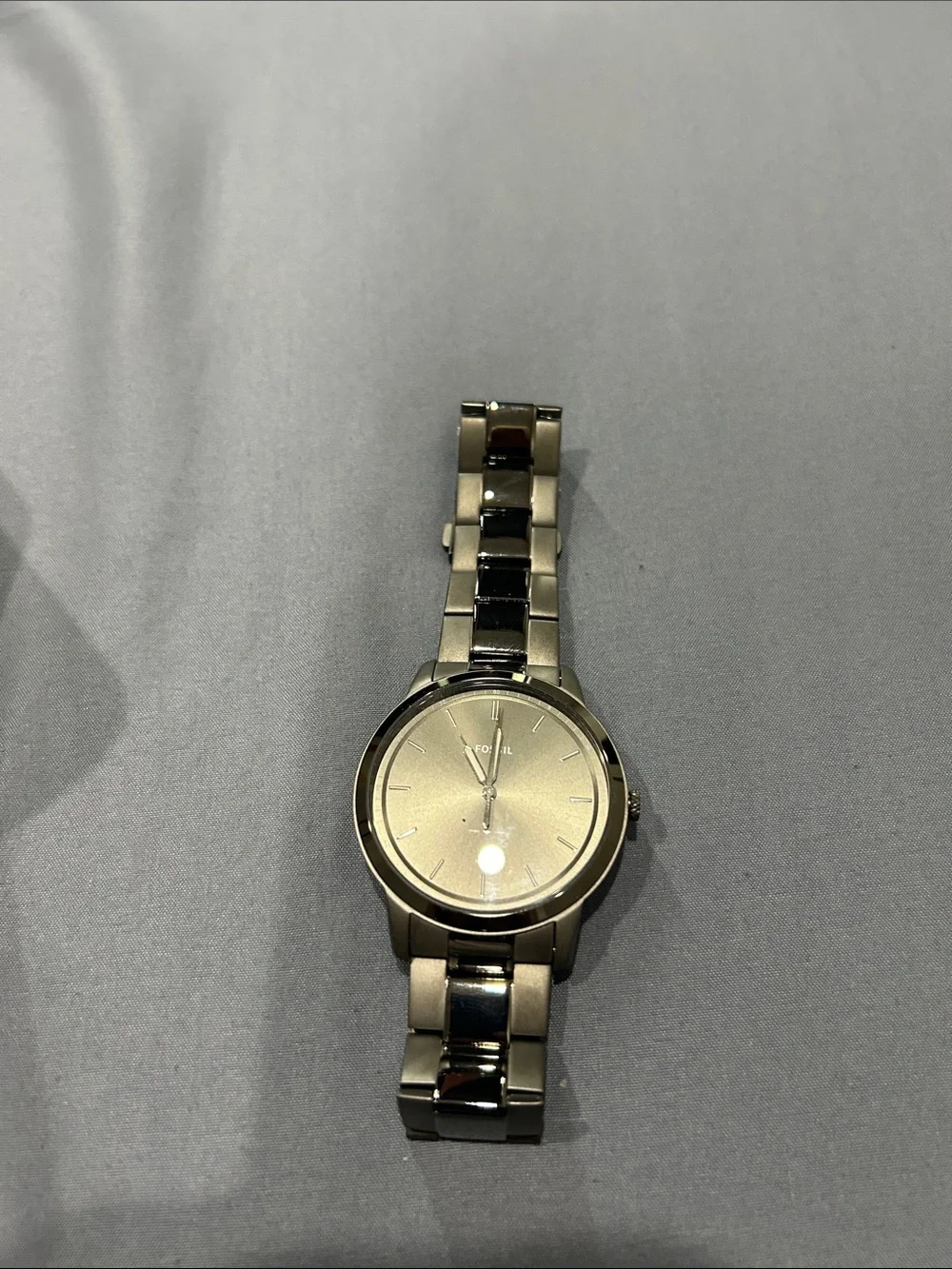 Fossil Men’s Stainless Steel Black Dial Watch new in box